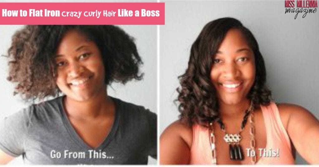 How to Flat Iron Crazy Curly Hair Like a Boss_FB millennial gifts