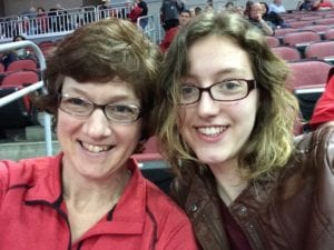 mother/daughter female sports fan