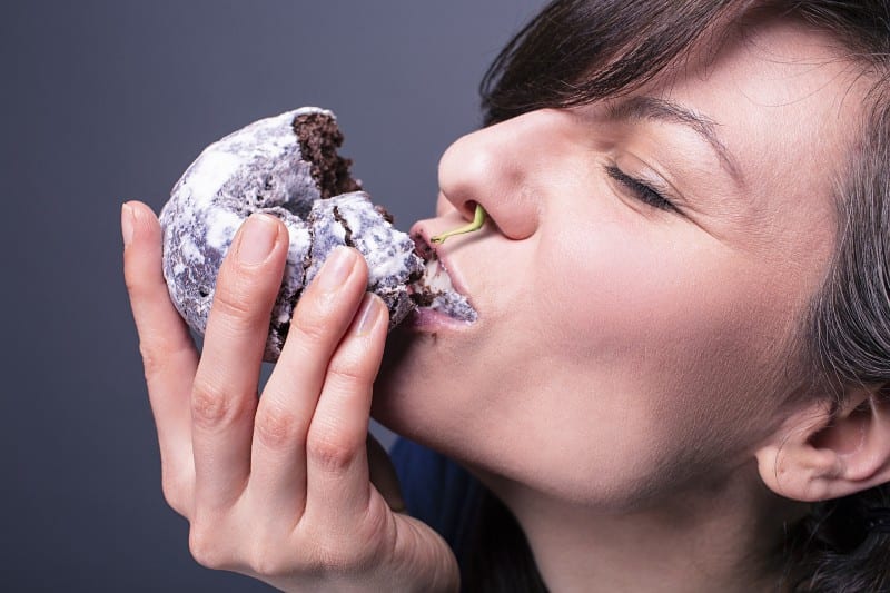 mindful eater chewing