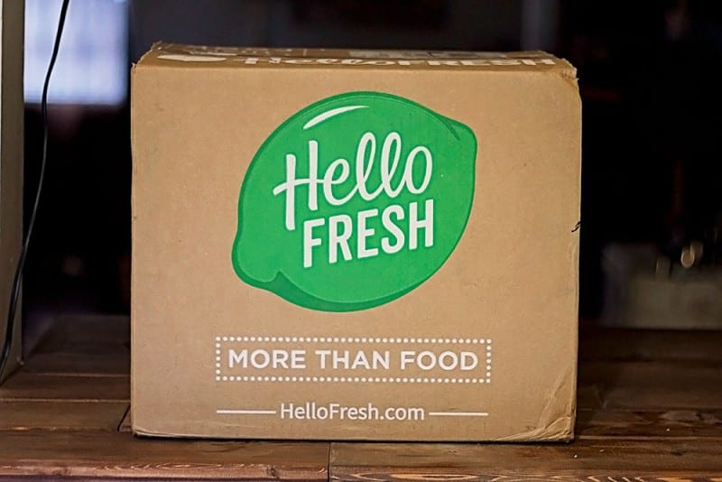 HelloFresh box sitting on table to help cooking skills